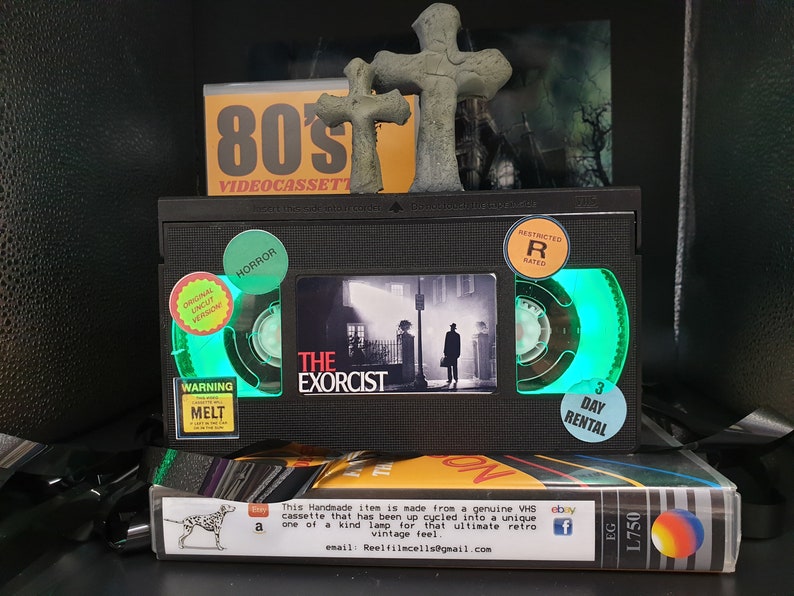 Retro VHS Lamp,Halloween,Top Quality Amazing Gift For Any Movie Fan,Man Cave Ideas or Pick your own Movie