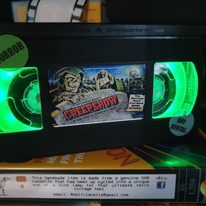 Retro VHS Lamp,Creepshow!Amazing Gift Idea For Any Movie Fan,Man cave  or Birthday gift