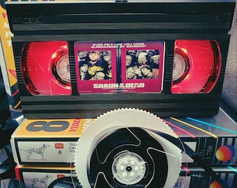 Retro VHS Lamp,Shaun of the Dead, Top Quality!Amazing Gift  For Any Movie Fan,Man Cave Ideas or Pick your own Movie