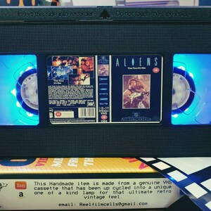 Retro VHS Lamp,Aliens,Night Light Stunning Collectible, Top Quality!Amazing Gift Idea For Any Movie Fan,Man Cave Ideas!