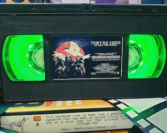 Ghostbusters VHS Lamp: Handmade Retro Movie Decor