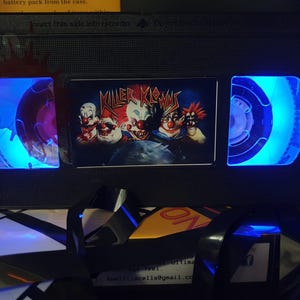 Retro VHS Night Light table lamp,Killer Klowns!Amazing Gift For Any Movie Fan,Man Cave Ideas! Stunning