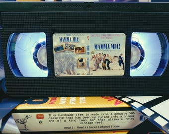 Mamma Mia VHS Lamp: Upcycled Retro Movie Night Light