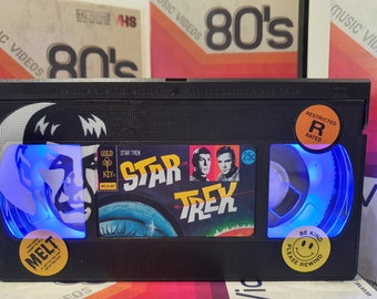 Star Trek Spock VHS Lamp With Airbrushed Artwork ,Top Quality!Amazing Gift For Any Movie Fan,Man Cave Ideas! Stunning