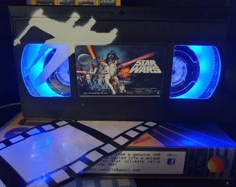 Retro VHS Night Light table lamp,Star Wars A New Hope with Art Work!Amazing Gift For Any Movie Fan,Man Cave Ideas! Stunning