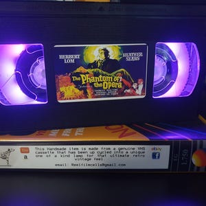 Retro VHS Lamp,The Phantom of the Opera,Night Light!Amazing Gift Idea For Any Movie Fan,Man cave  or Birthday gifts