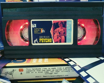 Retro VHS Lamp, Psycho Horror, Top Quality!Amazing Gift  For Any Movie Fan,Man Cave Ideas or Pick your own Movie