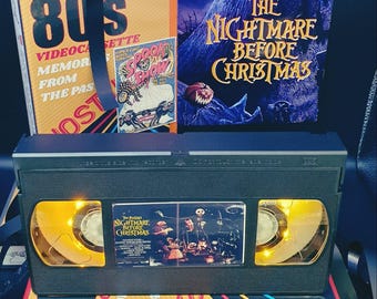 Retro VHS Lamp,The Nightmare Before Christmas,Night Light Stunning Collectible, Top Quality!Amazing Gift For Any Movie Fan or Man Cave idea.