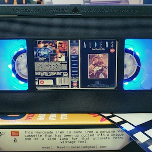 Retro VHS Lamp,Aliens,Night Light Stunning Collectible, Top Quality!Amazing Gift Idea For Any Movie Fan,Man Cave Ideas!