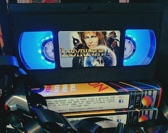 Retro VHS Lamp,Labyrinth David Bowie,Night Light Stunning Collectible, Top Quality!Amazing Gift  For Any Movie Fan,Man Cave Ideas!