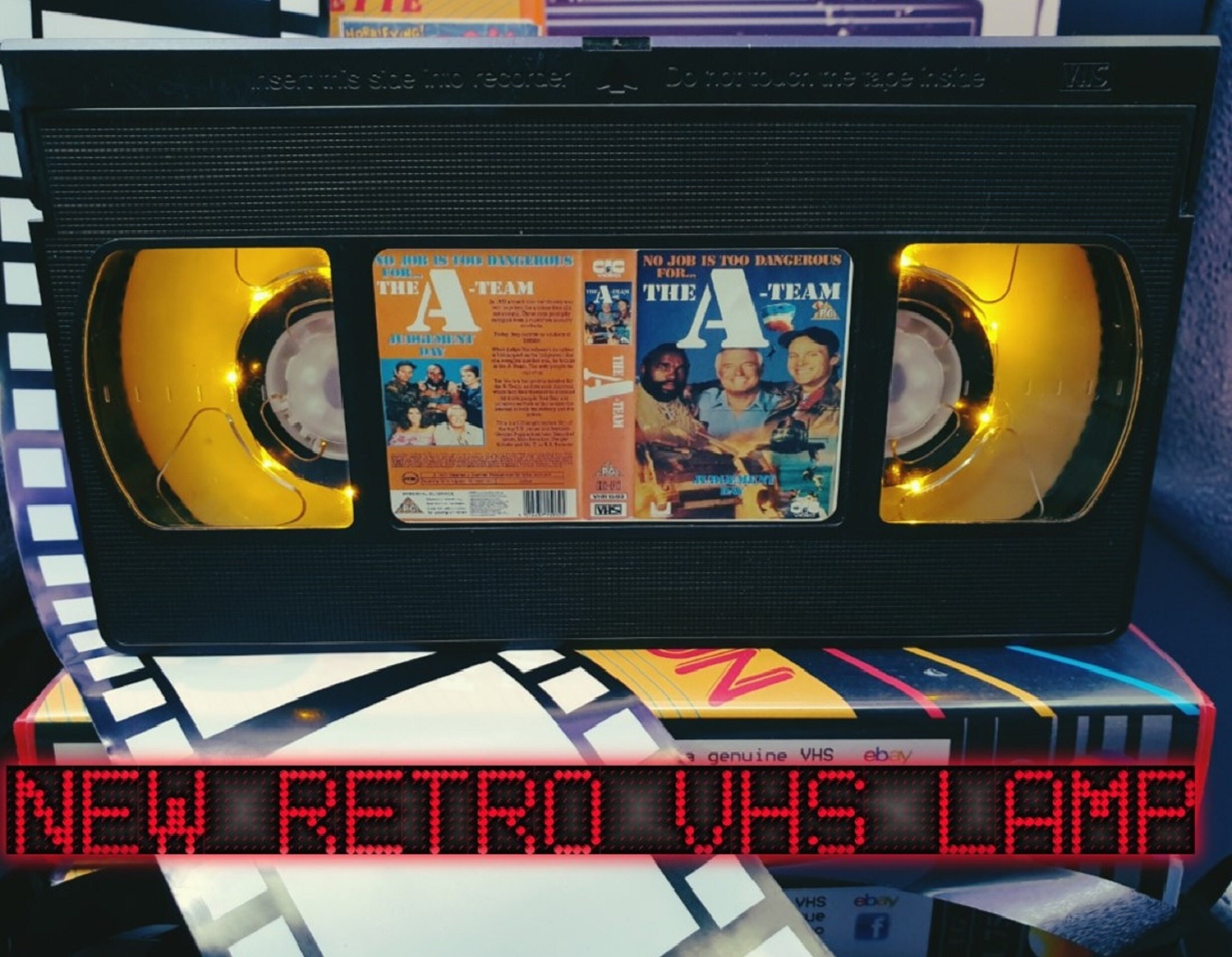 Lampe VHS rétro, retour vers le futur, veilleuse à collectionner