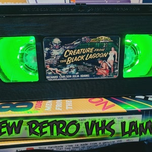 Retro VHS Lamp,Creature from the Black Lagoon, Top Quality!Amazing Gift Idea For Any Movie Fan,Man Cave Ideas!