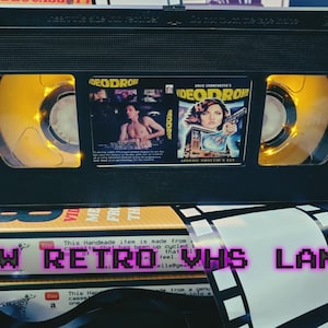 Retro VHS Lamp, Videodrome Retro Horror, Top Quality!Amazing Gift  For Any Movie Fan,Man Cave Ideas or Pick your own Movie