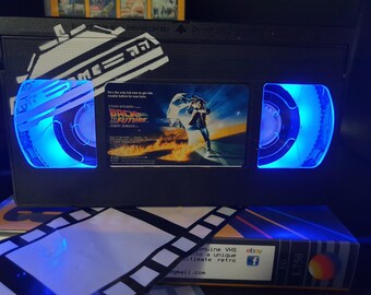 Retro VHS Night Light table lamp,Back to the Future with Art Work!Amazing Gift For Any Movie Fan,Man Cave Ideas! Stunning