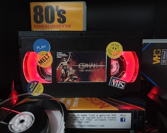 Retro VHS Lamp,Conan the Barbarian ,Top Quality Amazing Gift  For Any Movie Fan,Man Cave Ideas or Pick your own Movie