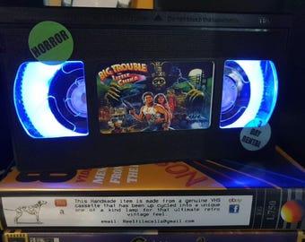 Retro VHS Lamp,Big Trouble in Little China!Amazing Gift Idea For Any Movie Fan,Man cave  or Birthday gift