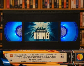 Retro VHS Lamp,The Thing Retro Horror, Top Quality!Amazing Gift  For Any Movie Fan,Man Cave Ideas or Pick your own Movie S1