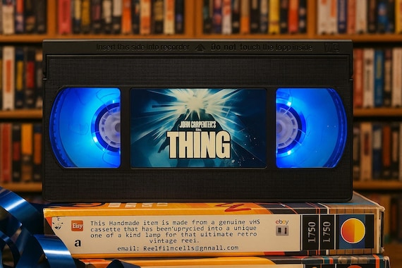 Retro VHS Lamp,The Thing Retro Horror, Top Quality!Amazing Gift  For Any Movie Fan,Man Cave Ideas or Pick your own Movie S1