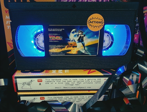 Lampe VHS rétro, retour vers le futur, veilleuse à collectionner