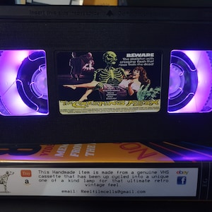 Retro VHS Lamp,The Creeping Flesh,Night Light!Amazing Gift Idea For Any Movie Fan,Man cave  or Birthday gifts
