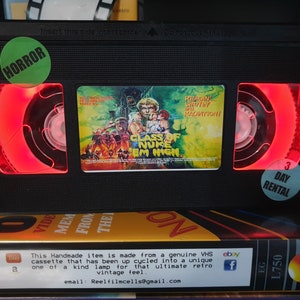 Retro VHS Lamp,Class of Nuke &#39;Em High!Amazing Gift Idea For Any Movie Fan,Man cave  or Birthday gift