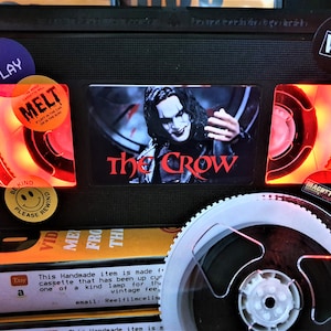 The Crow Retro VHS Tape Night Light table lamp stunning Brandon Lee Or pick any movie!