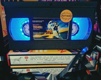 Back to the Future VHS Lamp: Upcycled Movie Decor Night Light