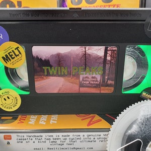 Twin peaks Classic VHS Tape Night Light table lamp stunning L@@k Or pick any movie!