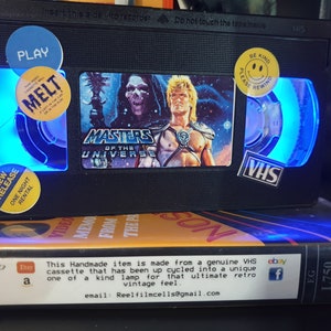 Retro VHS Lamp,Masters of the Universe  ,Top Quality Amazing Gift  For Any Movie Fan,Man Cave Ideas or Pick your own Movie