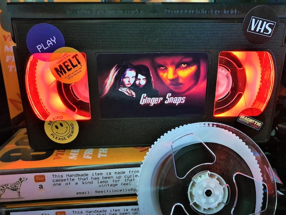 Ginger Snaps Classic Retro VHS Tape Night Light table lamp stunning L@@K  Or pick any movie!