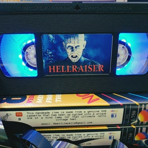 Retro VHS Lamp,Hell raiser Horror, Top Quality!Amazing Gift  For Any Movie Fan,Man Cave Ideas or Pick your own Movie