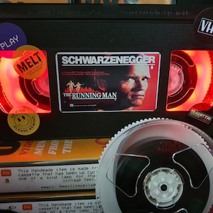 The Running Man Classic VHS Tape Night Light table lamp stunning L@@k  Or pick any movie!