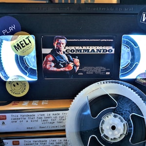 Commando Retro VHS Tape Night Light table lamp,Top Quality! Amazing Or pick any movie!