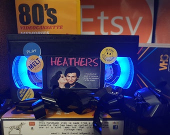 Retro VHS Lamp,Heathers,Top Quality Amazing Gift  For Any Movie Fan,Man Cave Ideas or Pick your own Movie