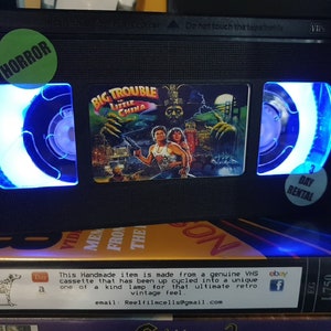 Retro VHS Lamp,Big Trouble in Little China!Amazing Gift Idea For Any Movie Fan,Man cave  or Birthday gift