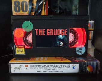 Retro VHS Lamp, The Grudge  Horror, Top Quality Amazing Gift  For Any Movie Fan,Man Cave Ideas or Pick your own Movie