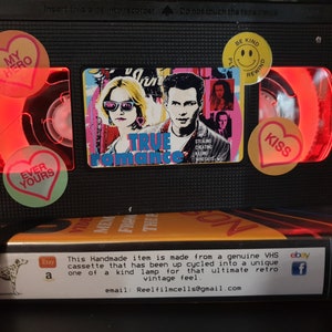 Retro VHS Lamp,True Romance ,Top Quality Amazing Gift  For Any Movie Fan,Man Cave Ideas or Pick your own Movie