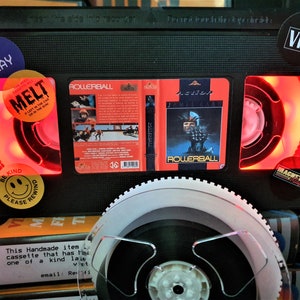 Rollerball Classic Retro VHS Tape Night Light table lamp stunning Or pick any movie!
