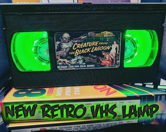 Creature from the Black Lagoon VHS Lamp: Retro Movie Decor