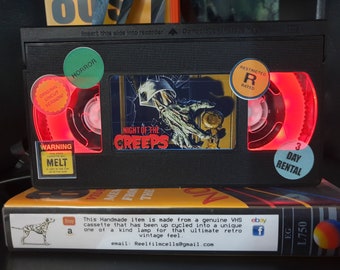 Retro VHS Lamp, Night of the Creeps , Top Quality Amazing Gift  For Any Movie Fan,Man Cave Ideas or Pick your own Movie