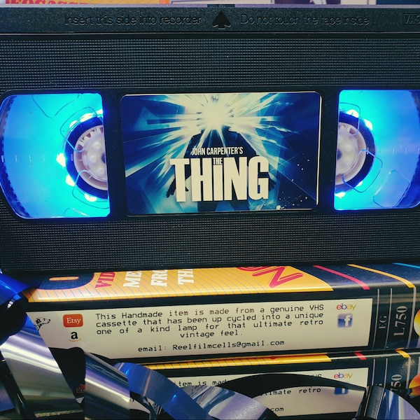 Retro VHS Lamp,The Thing Retro Horror, Top Quality!Amazing Gift  For Any Movie Fan,Man Cave Ideas or Pick your own Movie S1