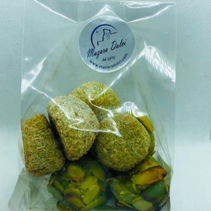 Almond sweets with Pistachio 100% Sicily Sweets Artisan Biscuits 1 kg image 3