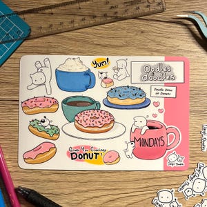 Doodles Dines On Donuts | Arkusz naklejek Oodles of Doodles