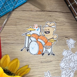 Band o' Bears Drum Bear Sticker