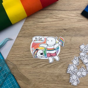 Hi Gay, Happy Pride Sticker