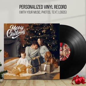 Custom Vinyl Record, 12 inch. Christmas gift . Vinyl Record  included: Mixtape, Black Record, Cover & Stickers, Fast Production and Shipped