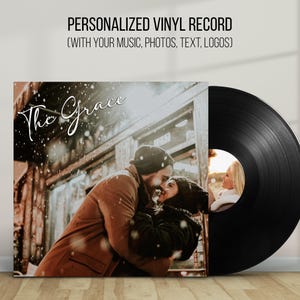 Custom Vinyl Record, 12 inch. Vinyl Record  included: Your Mixtape, Black Record, Cover & Stickers, Mixtape, Gift for Him, Anniversary Gift