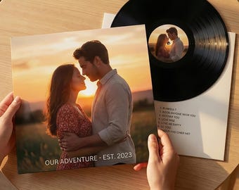 Custom Vinyl Record and Cover: Personalized Music Gift. Fast Production and Shipped