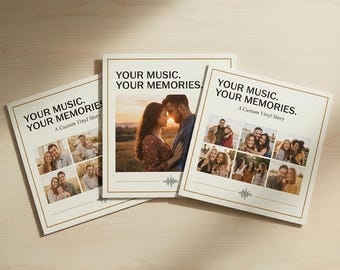 3 Custom Vinyl Record Cover: 12" Two-Sided Album Art, Fast Delivery