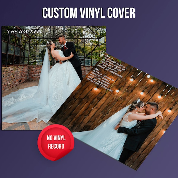 Custom Vinyl Cover (Without Vinyl Record), Wedding Vinyl Cover , Custom Vinyl Sleeve, Two Sided, , Fast Delivery